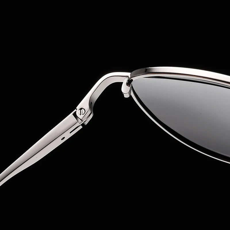 FoxDrop™ Aviation Metail Frame Polarized Sunglasses Men Color Changing Sun Glasses  Pilot Male Day Night Vision Driving