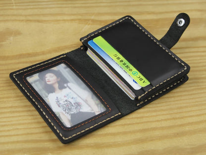FoxDrop™ Portefeuilles de cartes en cuir véritable de luxe pour hommes, porte-cartes de crédit pour femmes, porte-cartes et pièces d'identité, organisateur pour hommes, porte-cartes de visite
