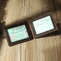FoxDrop™ Portefeuilles de cartes en cuir véritable de luxe pour hommes, porte-cartes de crédit pour femmes, porte-cartes et pièces d'identité, organisateur pour hommes, porte-cartes de visite