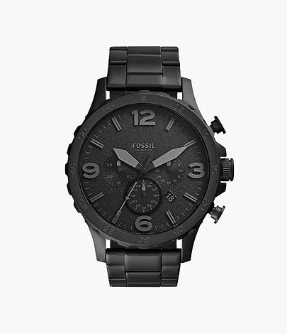 Fossil  Nate Chronograph Black Dial Black Ion-plated Men's Watch Item No. JR1401