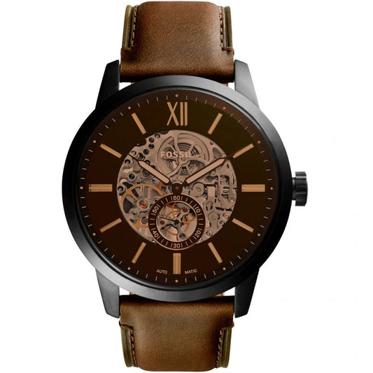 Fossil  Townsman Automatic Black Skeleton Dial Men's Watch Item No. ME3155