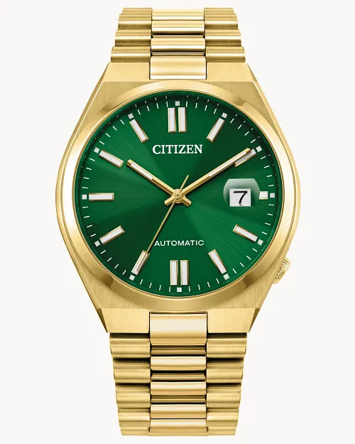 Montre Citizen Tsuyosa automatique à cadran vert, référence NJ0152-51X