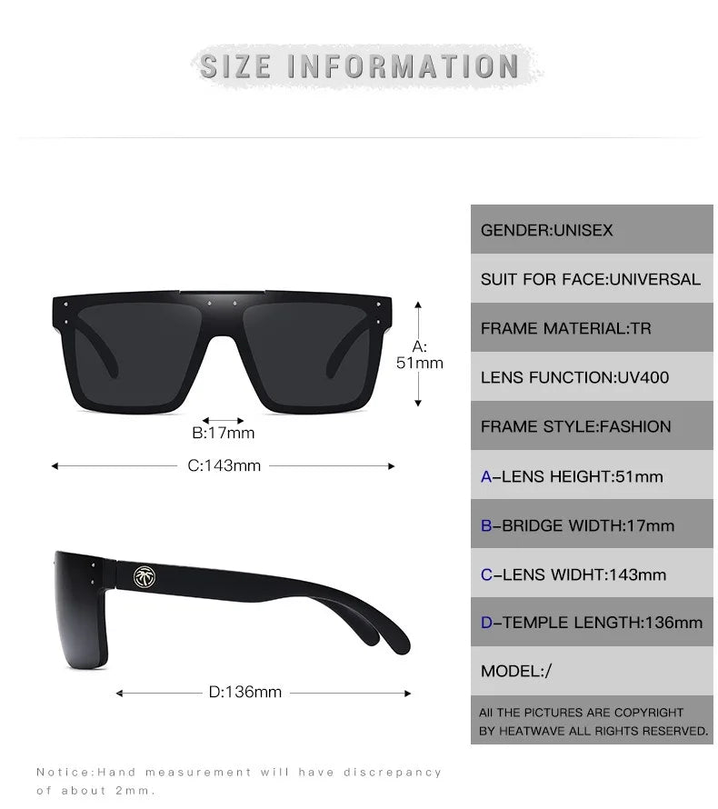 Lunettes de cyclisme FoxDrop™ de haute qualité, verres polarisés pour sports de plein air, verres anti-chaleur HW03