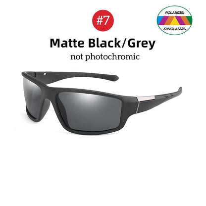 FoxDrop™ VIVIBEE Men Photochromic Sunglasses Black Sports Goggles Women Color Changing Polarized Driving 2025 Discoloration Sun Glasses