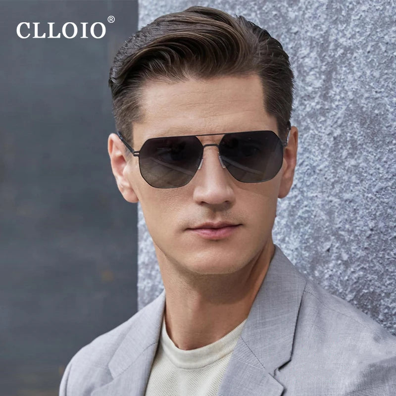 FoxDrop™ CLLOIO Fashion High Quality Photochromic Sunglasses Men Women Polarized Sun Glasses Chameleon Anti-glare Driving Oculos de sol