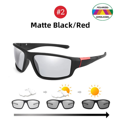 FoxDrop™ VIVIBEE Men Photochromic Sunglasses Black Sports Goggles Women Color Changing Polarized Driving 2025 Discoloration Sun Glasses