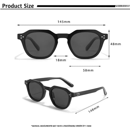 FoxDrop™ CATERSIDE Retro Polarized Sunglasses Men Ultralight TR90 Frame Polygon Women Sun Glasses Outdoor High Quality Travel  Eyewear