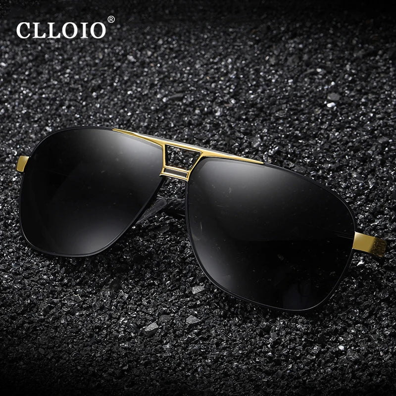 FoxDrop™ CLLOIO Nouvelles lunettes de soleil polarisées photochromiques carrées pour hommes, changement de couleur, lunettes de soleil caméléon antireflet pour la conduite Oculos de sol