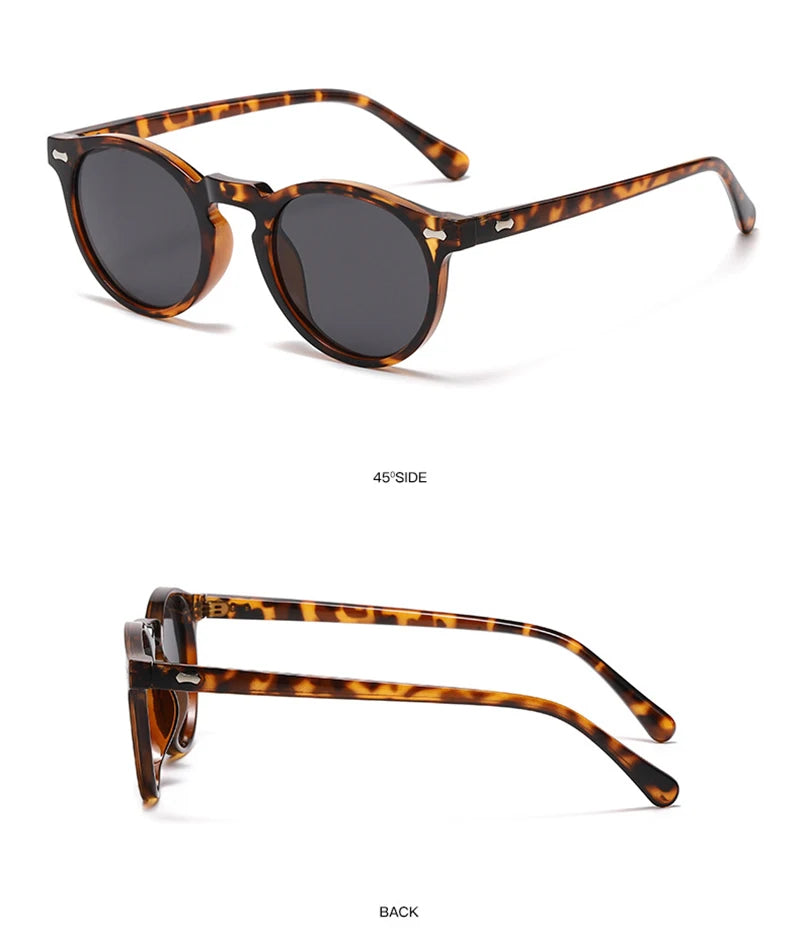 FoxDrop™ Retro Round Sunglasses Men Women Fashion Small Polarized Sun Glasses For Male Female Literary Vintage Shades Driving Eyeglasses
