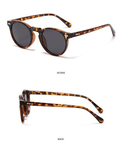 FoxDrop™ Retro Round Sunglasses Men Women Fashion Small Polarized Sun Glasses For Male Female Literary Vintage Shades Driving Eyeglasses