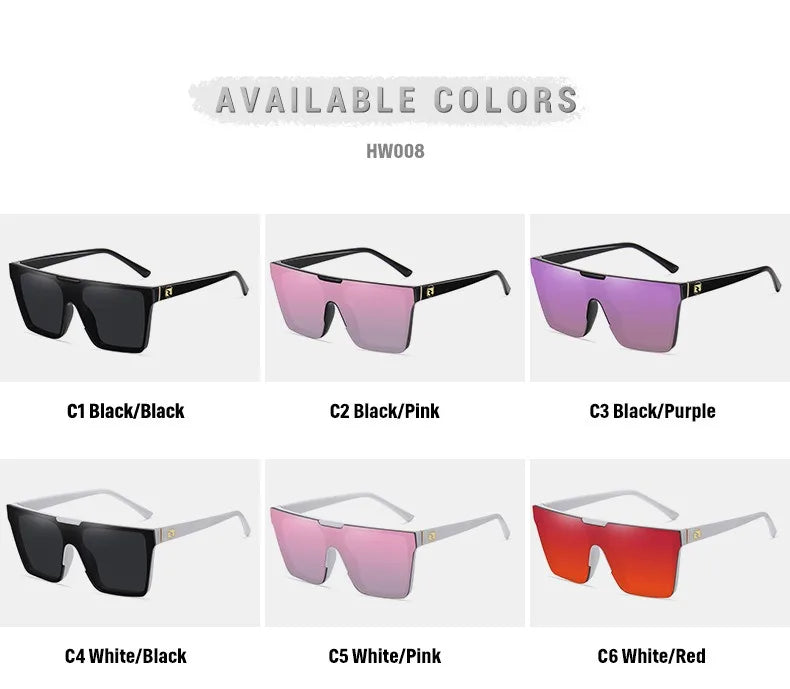 FoxDrop™ HEAT WAVE luxury brand design one-piece fashionable glasses for men and women cross-border driving sunglasses HW04 eyewear