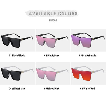 FoxDrop™ HEAT WAVE luxury brand design one-piece fashionable glasses for men and women cross-border driving sunglasses HW04 eyewear