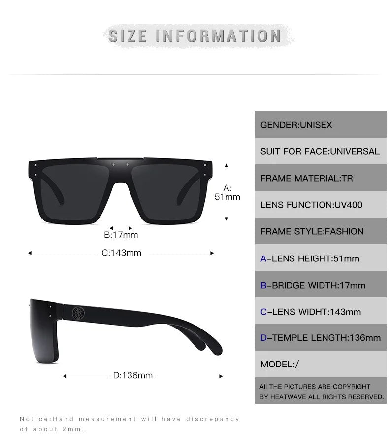 Lunettes de cyclisme FoxDrop™ de haute qualité, verres polarisés pour sports de plein air, verres anti-chaleur HW03