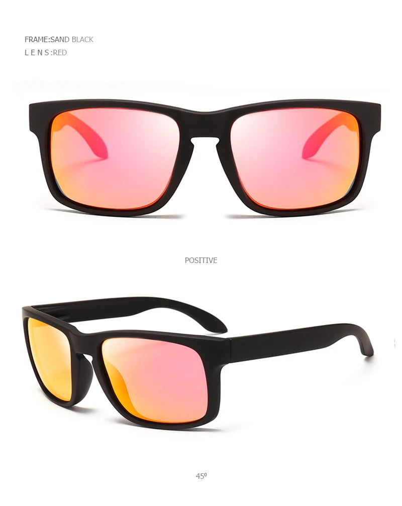 FoxDrop™ Classic Fashion Square Polarized Sunglasses Men Vintage Plastic Male Sun Glasses Women Stylish Black Outdoor Sports Shades UV400
