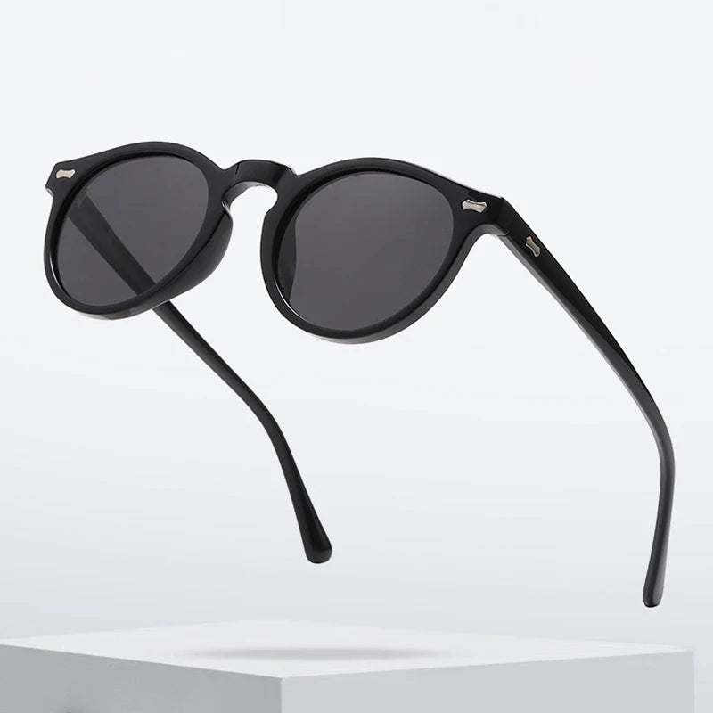 FoxDrop™ Retro Round Sunglasses Men Women Fashion Small Polarized Sun Glasses For Male Female Literary Vintage Shades Driving Eyeglasses