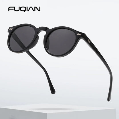 FoxDrop™ Retro Round Sunglasses Men Women Fashion Small Polarized Sun Glasses For Male Female Literary Vintage Shades Driving Eyeglasses