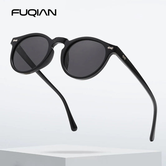 FoxDrop™ Retro Round Sunglasses Men Women Fashion Small Polarized Sun Glasses For Male Female Literary Vintage Shades Driving Eyeglasses