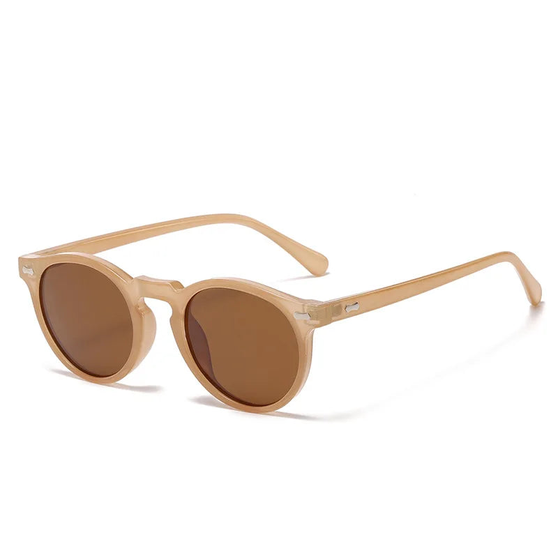 FoxDrop™ Retro Round Sunglasses Men Women Fashion Small Polarized Sun Glasses For Male Female Literary Vintage Shades Driving Eyeglasses
