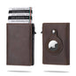 Portefeuille intelligent Airtag en cuir de vache FoxDrop™ CASEKEY pour homme, RFID Crazy Horse, fermeture magnétique en cuir de qualité supérieure, porte-cartes de crédit Airtag Pop-Up