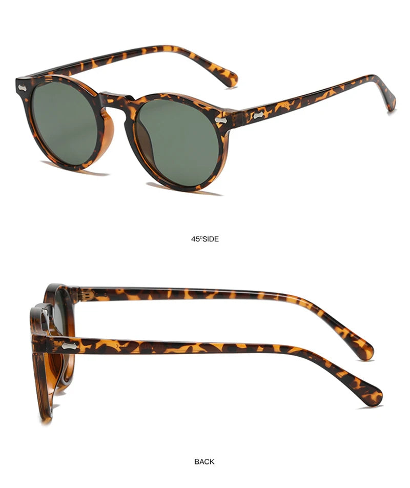 FoxDrop™ Retro Round Sunglasses Men Women Fashion Small Polarized Sun Glasses For Male Female Literary Vintage Shades Driving Eyeglasses