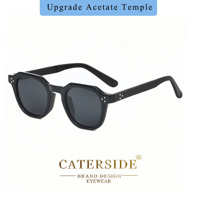 FoxDrop™ CATERSIDE Retro Polarized Sunglasses Men Ultralight TR90 Frame Polygon Women Sun Glasses Outdoor High Quality Travel  Eyewear