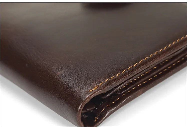 Portefeuille FoxDrop™ pour homme, nouveau, en cuir de vache véritable, porte-monnaie, pochette, moraillon, ouvert, qualité supérieure, style rétro, court