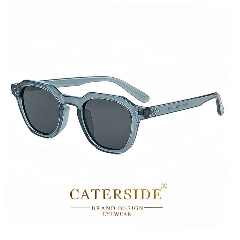 FoxDrop™ CATERSIDE Retro Polarized Sunglasses Men Ultralight TR90 Frame Polygon Women Sun Glasses Outdoor High Quality Travel  Eyewear
