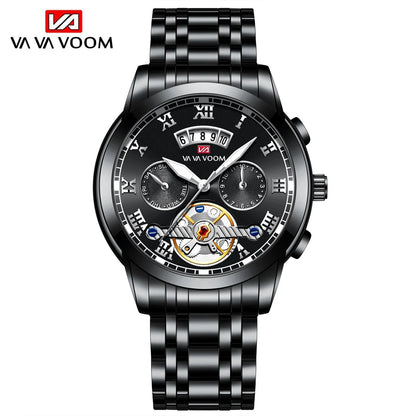 FoxDrop™ Top Brand Mens Luxury Watch Stainless Steel Luminescence Clock Casual Chic 3Bar Waterproof Outdoor Sport Watch