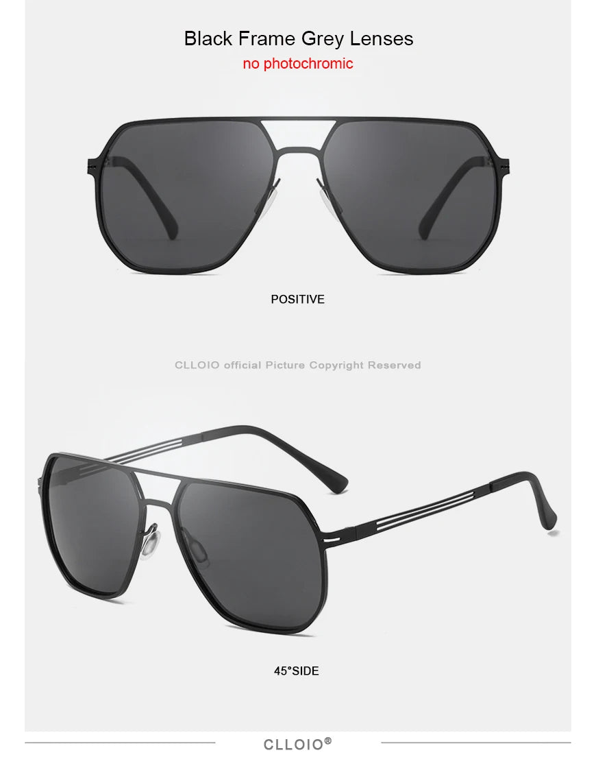 FoxDrop™ CLLOIO Fashion High Quality Photochromic Sunglasses Men Women Polarized Sun Glasses Chameleon Anti-glare Driving Oculos de sol