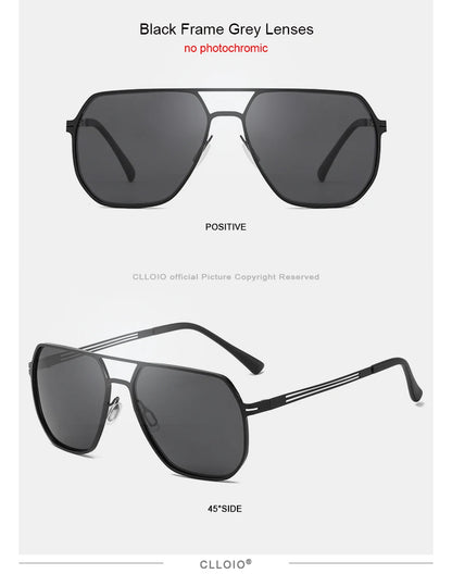 FoxDrop™ CLLOIO Fashion High Quality Photochromic Sunglasses Men Women Polarized Sun Glasses Chameleon Anti-glare Driving Oculos de sol