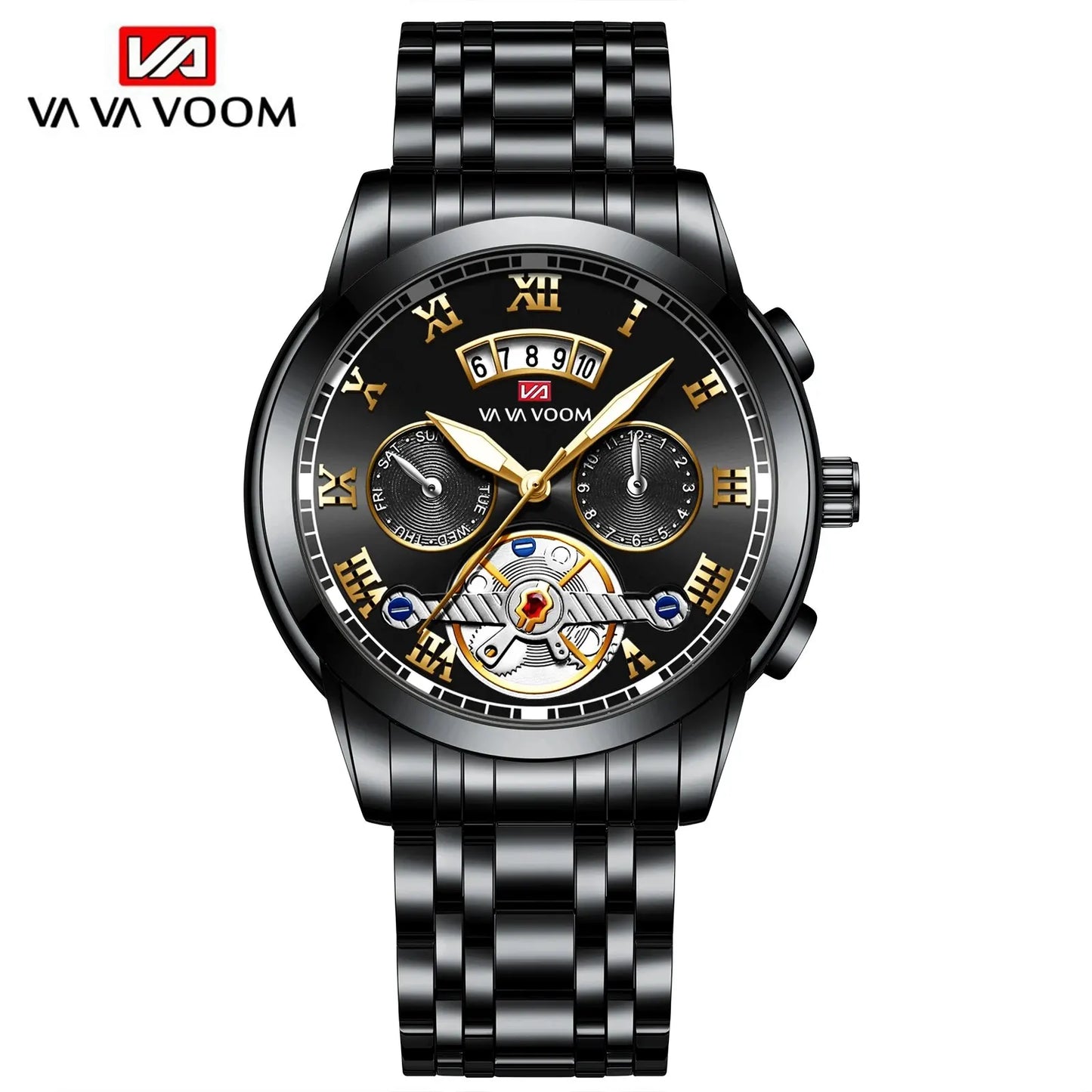 FoxDrop™ Top Brand Mens Luxury Watch Stainless Steel Luminescence Clock Casual Chic 3Bar Waterproof Outdoor Sport Watch