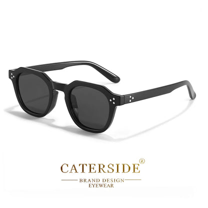 FoxDrop™ CATERSIDE Retro Polarized Sunglasses Men Ultralight TR90 Frame Polygon Women Sun Glasses Outdoor High Quality Travel  Eyewear