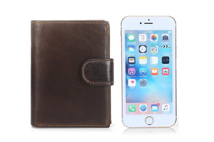 Portefeuille FoxDrop™ pour homme, nouveau, en cuir de vache véritable, porte-monnaie, pochette, moraillon, ouvert, qualité supérieure, style rétro, court