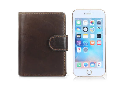 Portefeuille FoxDrop™ pour homme, nouveau, en cuir de vache véritable, porte-monnaie, pochette, moraillon, ouvert, qualité supérieure, style rétro, court