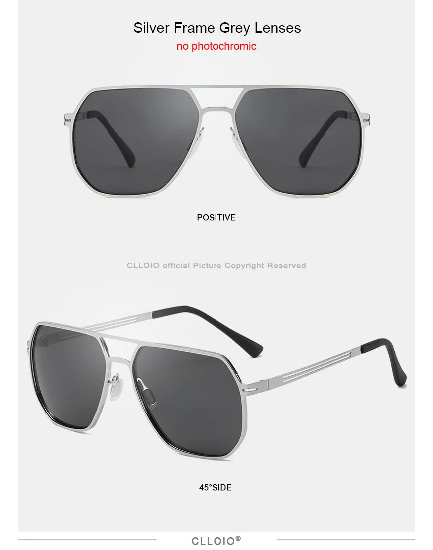 FoxDrop™ CLLOIO Fashion High Quality Photochromic Sunglasses Men Women Polarized Sun Glasses Chameleon Anti-glare Driving Oculos de sol