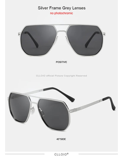 FoxDrop™ CLLOIO Fashion High Quality Photochromic Sunglasses Men Women Polarized Sun Glasses Chameleon Anti-glare Driving Oculos de sol