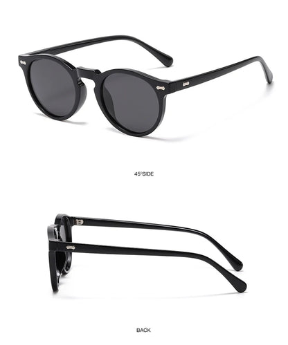 FoxDrop™ Retro Round Sunglasses Men Women Fashion Small Polarized Sun Glasses For Male Female Literary Vintage Shades Driving Eyeglasses