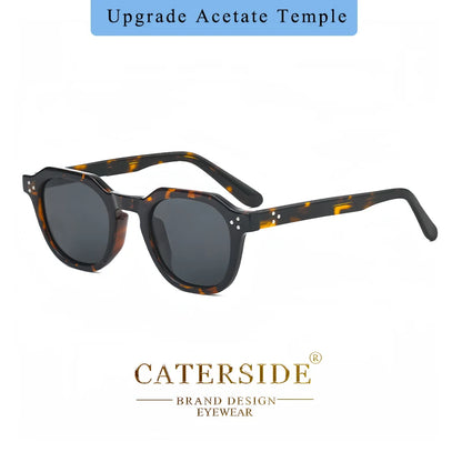 FoxDrop™ CATERSIDE Retro Polarized Sunglasses Men Ultralight TR90 Frame Polygon Women Sun Glasses Outdoor High Quality Travel  Eyewear