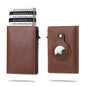 Portefeuille intelligent Airtag en cuir de vache FoxDrop™ CASEKEY pour homme, RFID Crazy Horse, fermeture magnétique en cuir de qualité supérieure, porte-cartes de crédit Airtag Pop-Up
