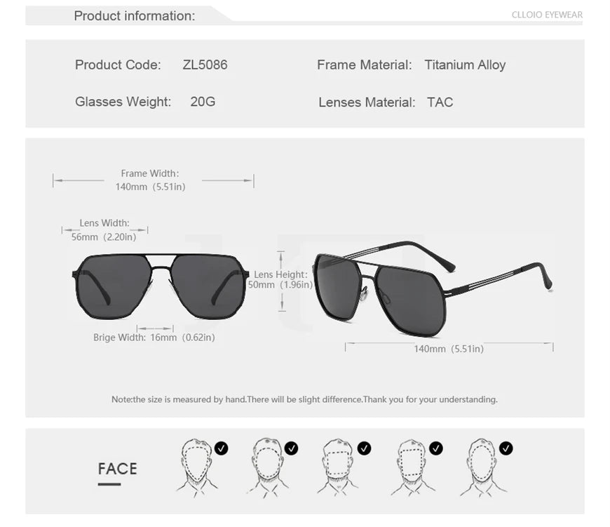 FoxDrop™ CLLOIO Fashion High Quality Photochromic Sunglasses Men Women Polarized Sun Glasses Chameleon Anti-glare Driving Oculos de sol