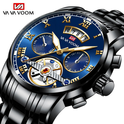 FoxDrop™ Top Brand Mens Luxury Watch Stainless Steel Luminescence Clock Casual Chic 3Bar Waterproof Outdoor Sport Watch