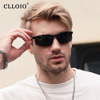 FoxDrop™ CLLOIO New Aluminum Polarized Photochromic Sunglasses Men Polarized Day Night Driving Glasses Anti-Glare Chameleon Oculos de sol