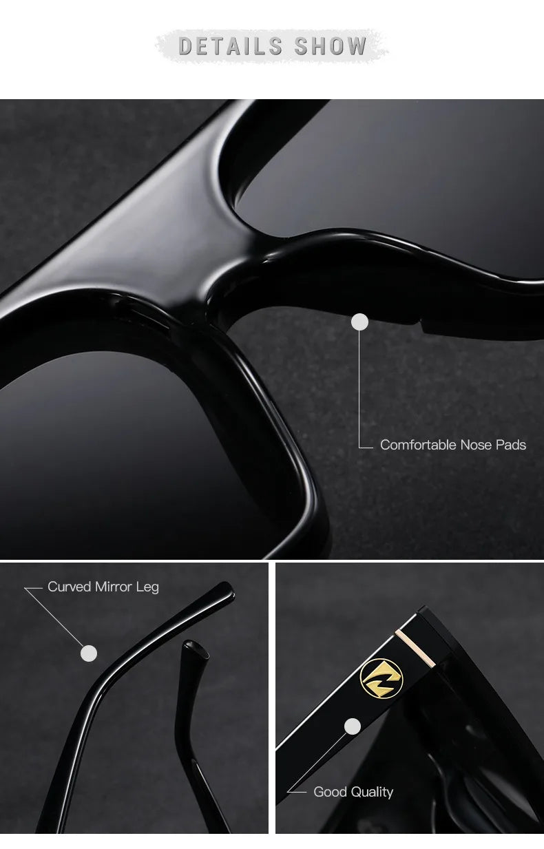 FoxDrop™ HEAT WAVE luxury brand design one-piece fashionable glasses for men and women cross-border driving sunglasses HW04 eyewear