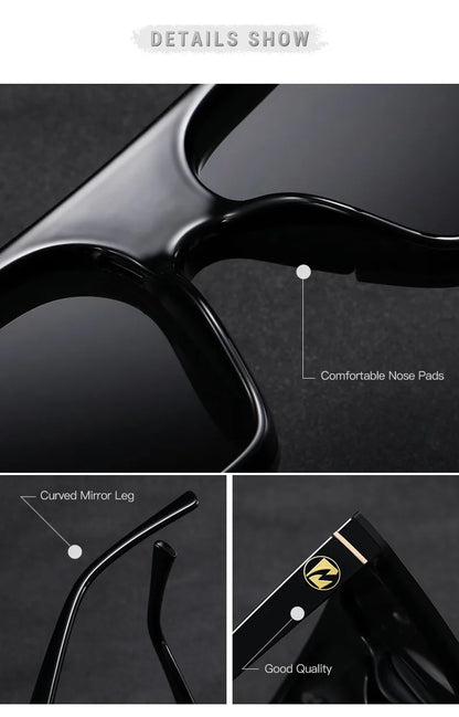 FoxDrop™ HEAT WAVE luxury brand design one-piece fashionable glasses for men and women cross-border driving sunglasses HW04 eyewear