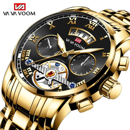 FoxDrop™ Top Brand Mens Luxury Watch Stainless Steel Luminescence Clock Casual Chic 3Bar Waterproof Outdoor Sport Watch