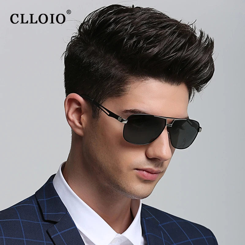 FoxDrop™ CLLOIO Nouvelles lunettes de soleil polarisées photochromiques carrées pour hommes, changement de couleur, lunettes de soleil caméléon antireflet pour la conduite Oculos de sol