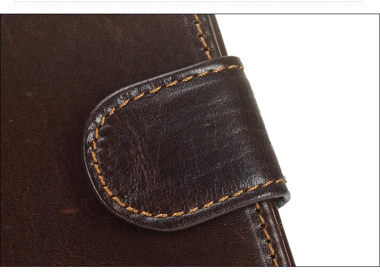 Portefeuille FoxDrop™ pour homme, nouveau, en cuir de vache véritable, porte-monnaie, pochette, moraillon, ouvert, qualité supérieure, style rétro, court