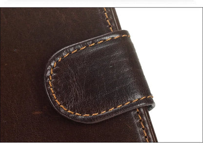 Portefeuille FoxDrop™ pour homme, nouveau, en cuir de vache véritable, porte-monnaie, pochette, moraillon, ouvert, qualité supérieure, style rétro, court