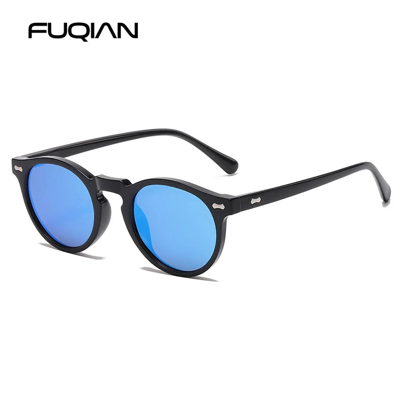 FoxDrop™ Retro Round Sunglasses Men Women Fashion Small Polarized Sun Glasses For Male Female Literary Vintage Shades Driving Eyeglasses