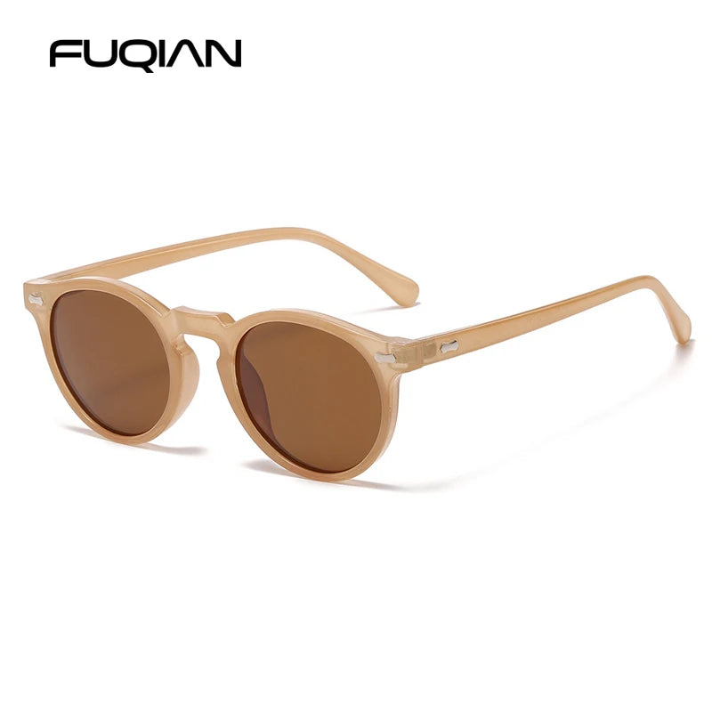 FoxDrop™ Retro Round Sunglasses Men Women Fashion Small Polarized Sun Glasses For Male Female Literary Vintage Shades Driving Eyeglasses